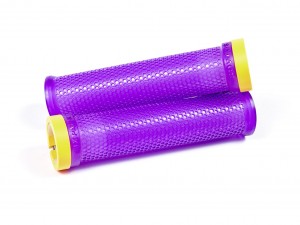 SIXPACK - Grips M-Trix Lock-On trans purple / neon-yellow