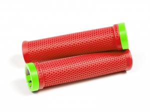 SIXPACK - Grips M-Trix Lock-On red / liquid-green