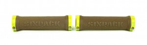 SIXPACK - Grips Fingertrix brown / neon-yellow