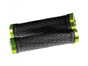 SIXPACK - Grips S-Trix lock-on black *Non Glove Edition* / electric-green